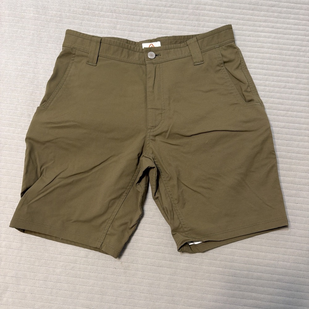 Livsn Shorts Mens Size 29 Ecotrek Trail Green Stretch Hiking Outdoors